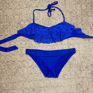 Royal Blue American Eagle Bandeau Bikini